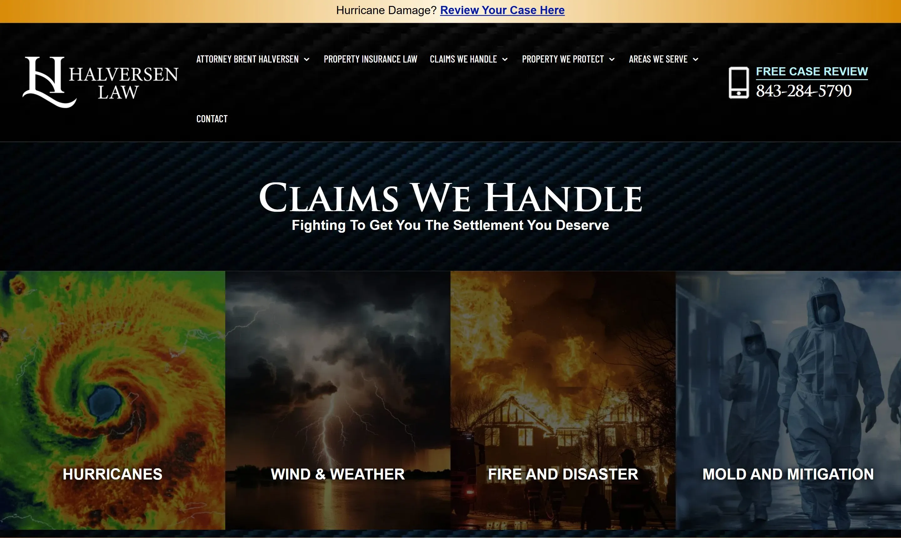 Halversen Law website homepage — HalversenLaw.com